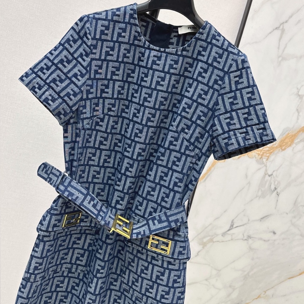 Fendi blue denim dress - Picture 3 of 6